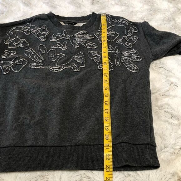 BANANA Republic abstract mesh cut out crewneck sweatshirt size M - Picture 8 of 10